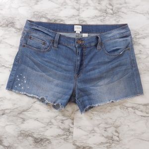 j. Crew | Denim Shorts with Embroidered Stars
